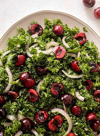 grilled chicken cherry kale salad