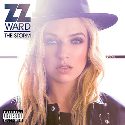 Cover of ZZ Ward's album The Storm featuring a close-up of ZZ's face.