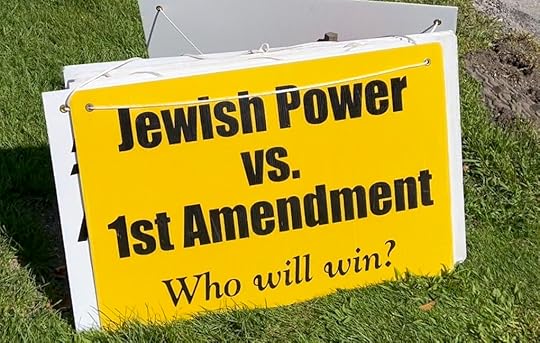 a sign reading 