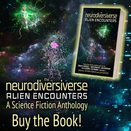 Promotional graphic showing a book called