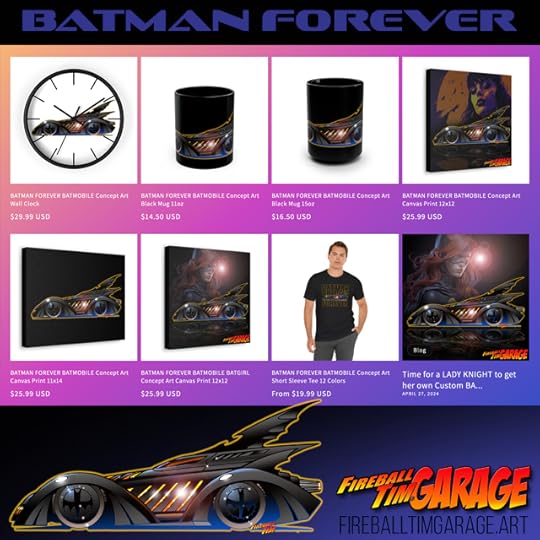 Batman Forever Batmobile Concept Art by Fireball Tim Garage