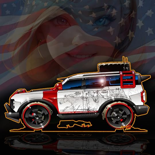 Ford Bronco Americana Concept Art by Fireball Tim Garage