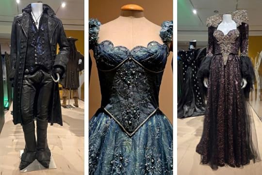 From the TV show Once Upon A Time (2011-2018): Hook, worn by Colin O'Donoghue, Cinderella, worn by Gerry Schram & Evil Queen worn by Lana Parrilla (designer: Eduardo Castro)