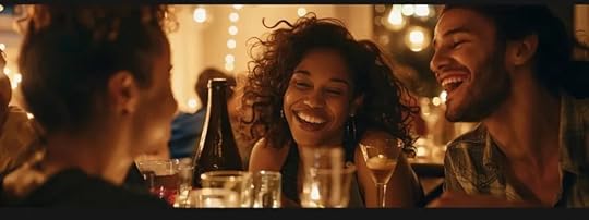 people socializing and laughing