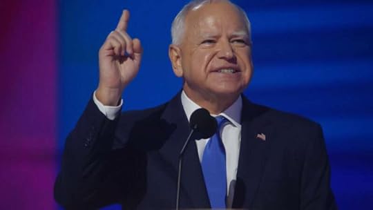 Minnesota Governor Tim Walz speaking at the 2024 DNC | Phil McAuliffe/Polaris/Newscom