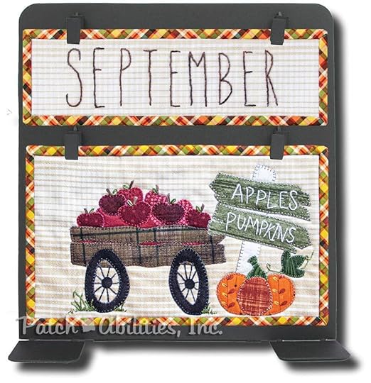 Patch Abilities Calendar Applique Wall Hanging Patterns & Hardware: September available at Shopnzp.com
