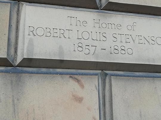 Inscriptioon from outside the Edinburgh home of Robert Louis Stevenson reads The home of Robert Louis Stevenson 1857-1880