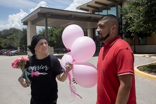 Herlinda Sanchez heads back to her car with her husband, Manuel, after her final chemotherapy appointment at Texas Oncology. (Lisa Krantz/KFF Health News/TNS)