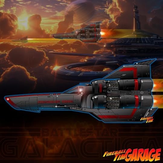 Battlestar Galactica Concept Art by Fireball Tim Garage