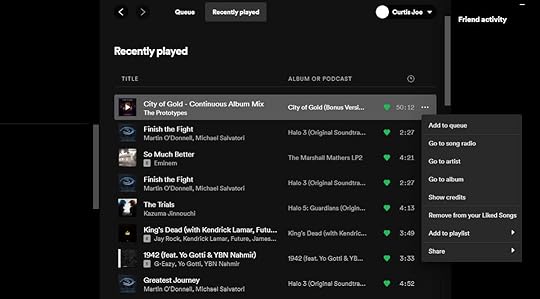 how to remove songs from listening history