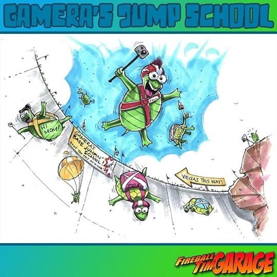 Gamera Base Jumping School Concept Art by Fireball Tim Garage