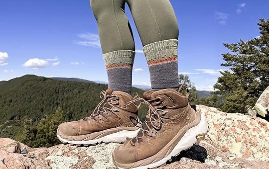 hiker in farm to feet socks
