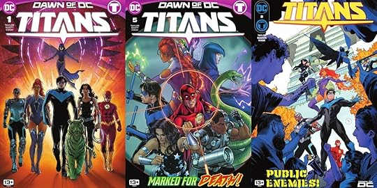 Covers for the 2023 revival of Titans from Tom Taylor.