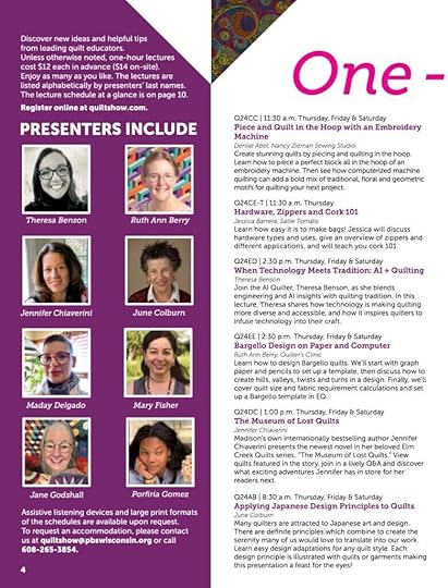 The Great Wisconsin Quilt Show 2024 Advance Registration Guide Page 4