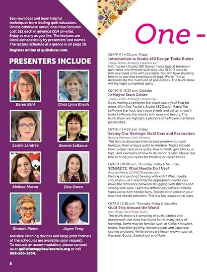The Great Wisconsin Quilt Show 2024 Advance Registration Guide Page 8
