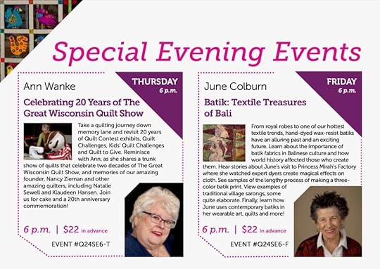 The Great Wisconsin Quilt Show 2024 Evening Events
