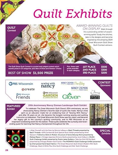 The Great Wisconsin Quilt Show 2024 Advance Registration Guide Page 20