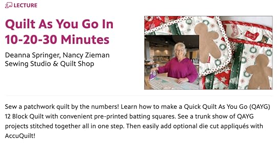 Quilt As You Go In 10-20-30 Minutes with Deanna Springer at The Great Wisconsin Quilt Show 2024