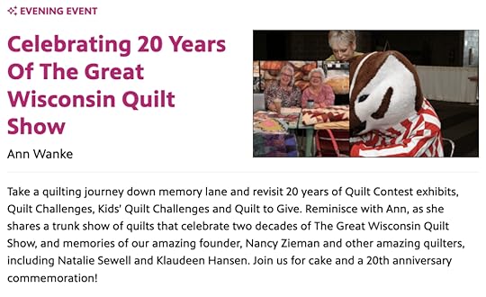Celebrating 20 Years of The Great Wisconsin Quilt Show with Deanna Springer and Ann Wanke