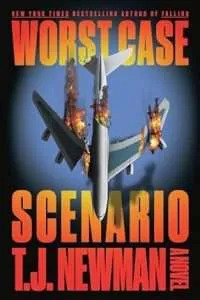 A commercial airliner plunges straight down, breaking apart and on fire, 