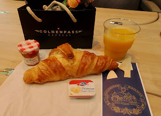 Breakfast Golden Pass train Switzerland