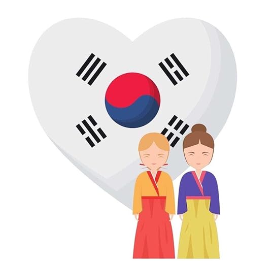 Korean flag heart women