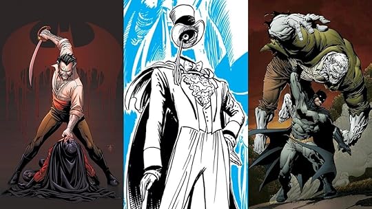 Batman villains Ra's al Ghul, Gentleman Ghost, and Solomon Grundy.