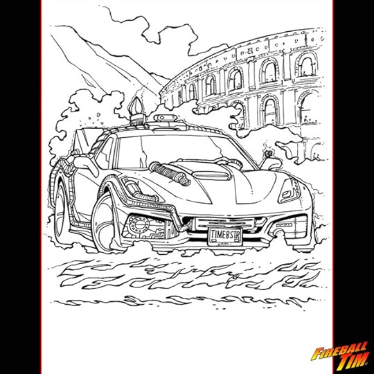 BTTF Corvette Concept Art by Fireball Tim Garage