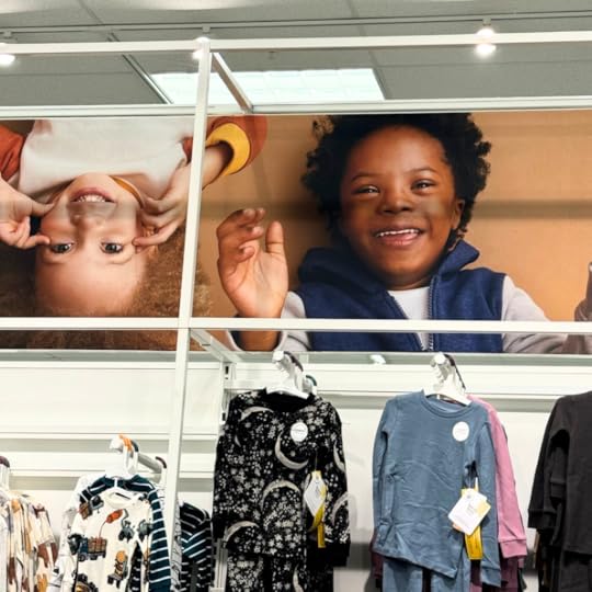 photo taken at Target of large, Target-branded ads of children with Down syndrome wearing Target clothing