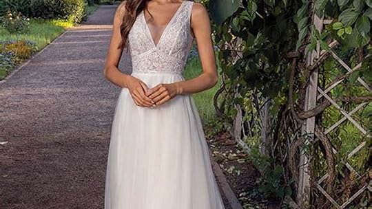 Timeless Elegance: V-Neck Aline Wedding Dress for Your Unforgettable Day