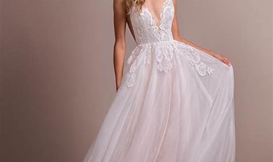Discover the Elegance of a Plunging V-Neck A-Line Wedding Dress