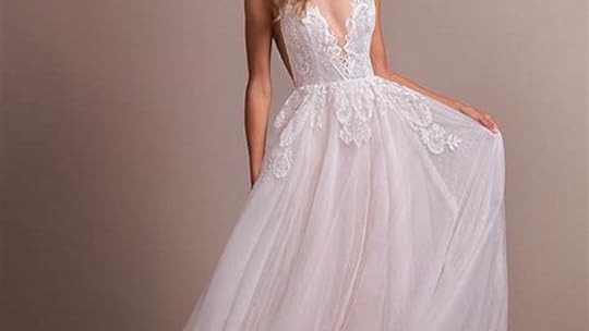 Discover the Elegance of a Plunging V-Neck A-Line Wedding Dress