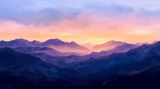 Mountains at the break of dawn.