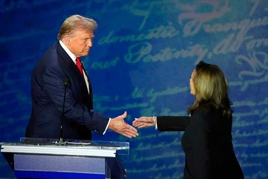 Starting with a handshake, presidential debate between Harris and Trump then turns fierce, and pointed