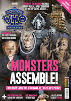 Cover of Doctor Who Magazine #608, showing a montage of monsters