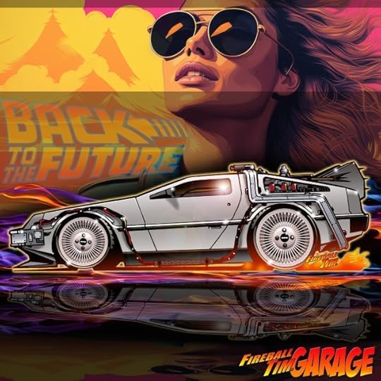 Back to the Future Delorean Concept Art by Fireball Tim Garage
