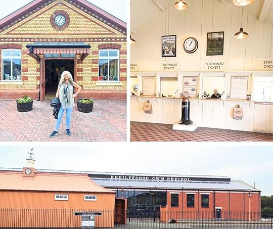At vale of Rheidol Railway - the authentically vintage looking ticket office and the new museum and engine shed