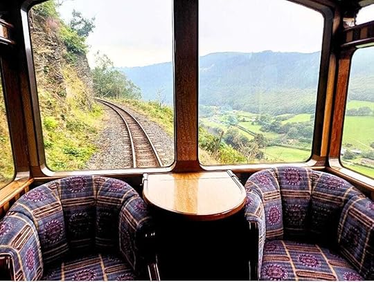 The large viewing window at the back of the carriage