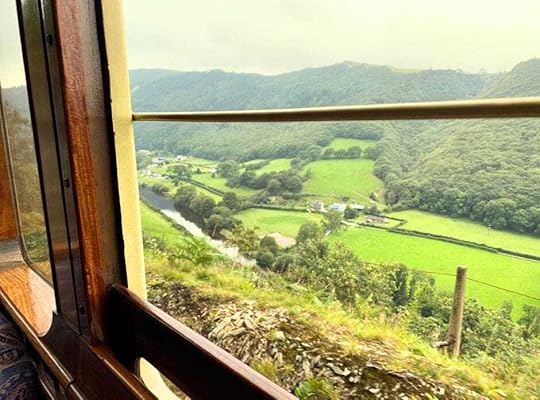 A sweeping vista of breath taking views from the Vale of Rheidol steam train