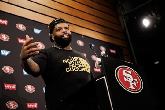San Francisco 49ers offensive tackle Trent Williams speaks during a press conference on Tuesday, Sept. 3, 2024, in Santa Clara, Calif. (Dai Sugano/Bay Area News Group)