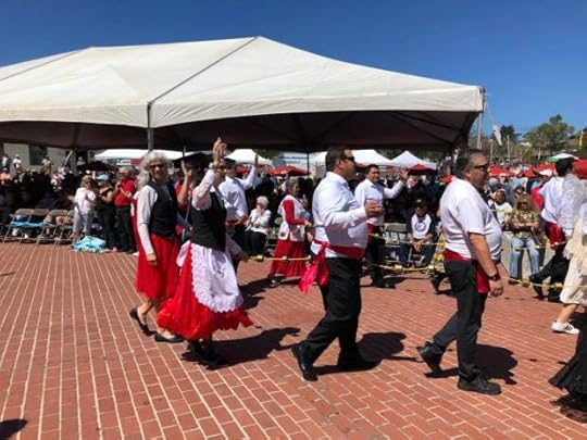 Traditional Tarantella dancers performing at the Annual Festa Italia Santa Rosalia Fisherman's Festival. (Courtesy of Brickman Marketing)