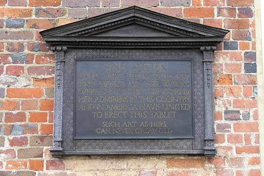 Plaque at Jane Austen's House Museum