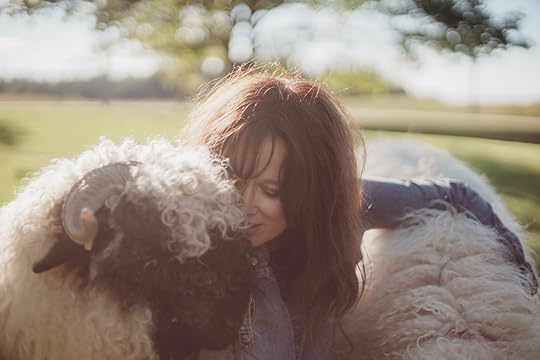 Ann Voskamp with sheep