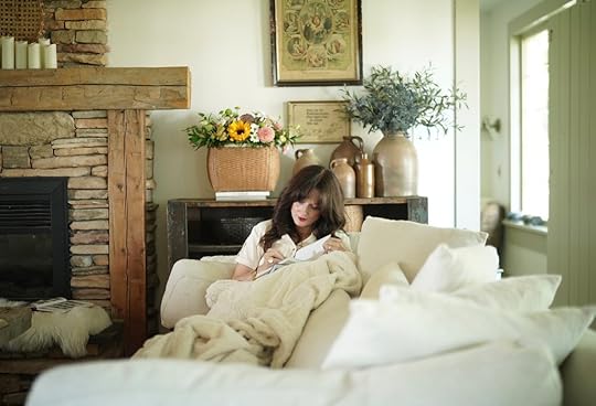 ann voskamo with journal at home
