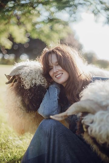 Ann Voskamp with sheep