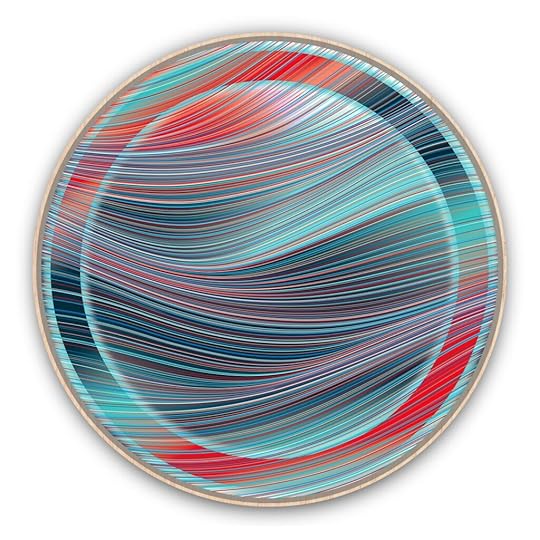 Twisted Wave (acrylic painting on linen, 47 in x 47 in) by Kai & Sunny