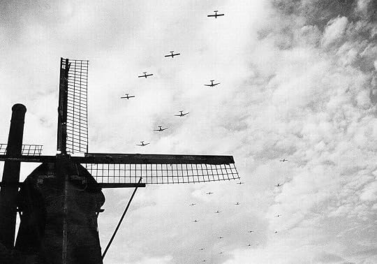 US C-47 Skytrains towing Waco CG-4 gliders over Bergeijk, Holland for the Operation Market Garden landings near Eindhoven, 17 September 1944 (US National Archives)