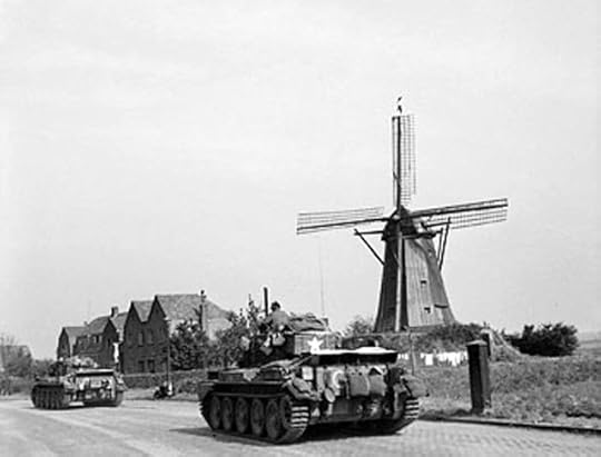 Cromwell tanks of Guards Armoured Division, British XXX Corps driving toward Nijmegen, the Netherlands, 20 September 1944 (Imperial War Museum: 4700-29 B 10131)
