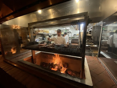 fire pit at Shaw's Steakhouse & Tavern in Santa Maria, California
