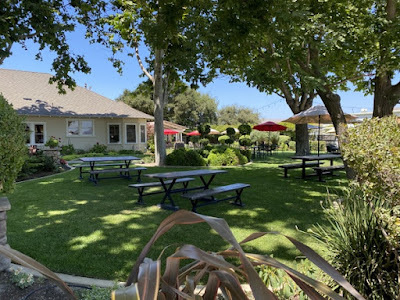 outdoor tasting area at Riverbench Vineyard & Winery in Santa Maria, California